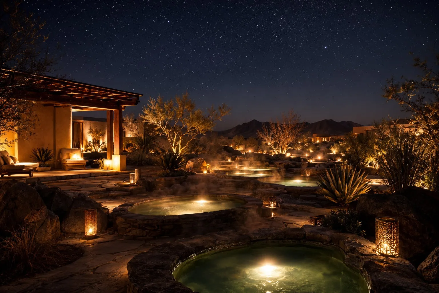 Hot Spring Nights Under the Stars